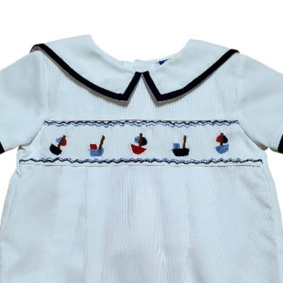 NWOT Carriage Boutiques Boat Romper Size 9m - Picture 2 of 5